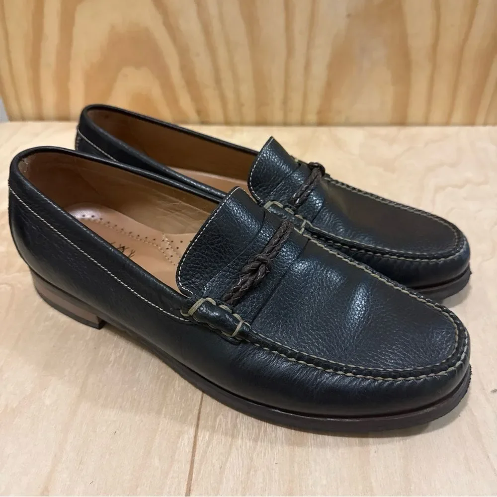 Martin Dingman Montgomery Pebble Black Size 11 1/2 M Slip On Loafer